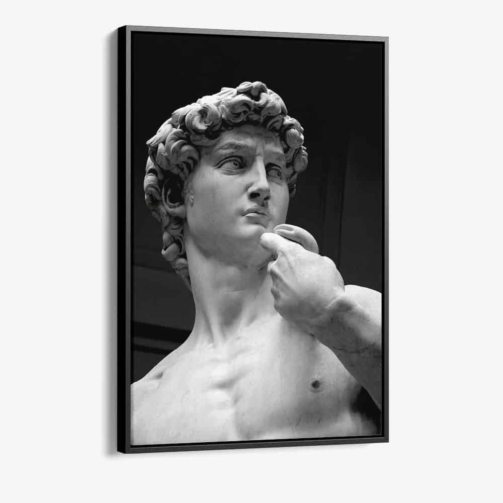 David of Michelangelo Glas & Canvas