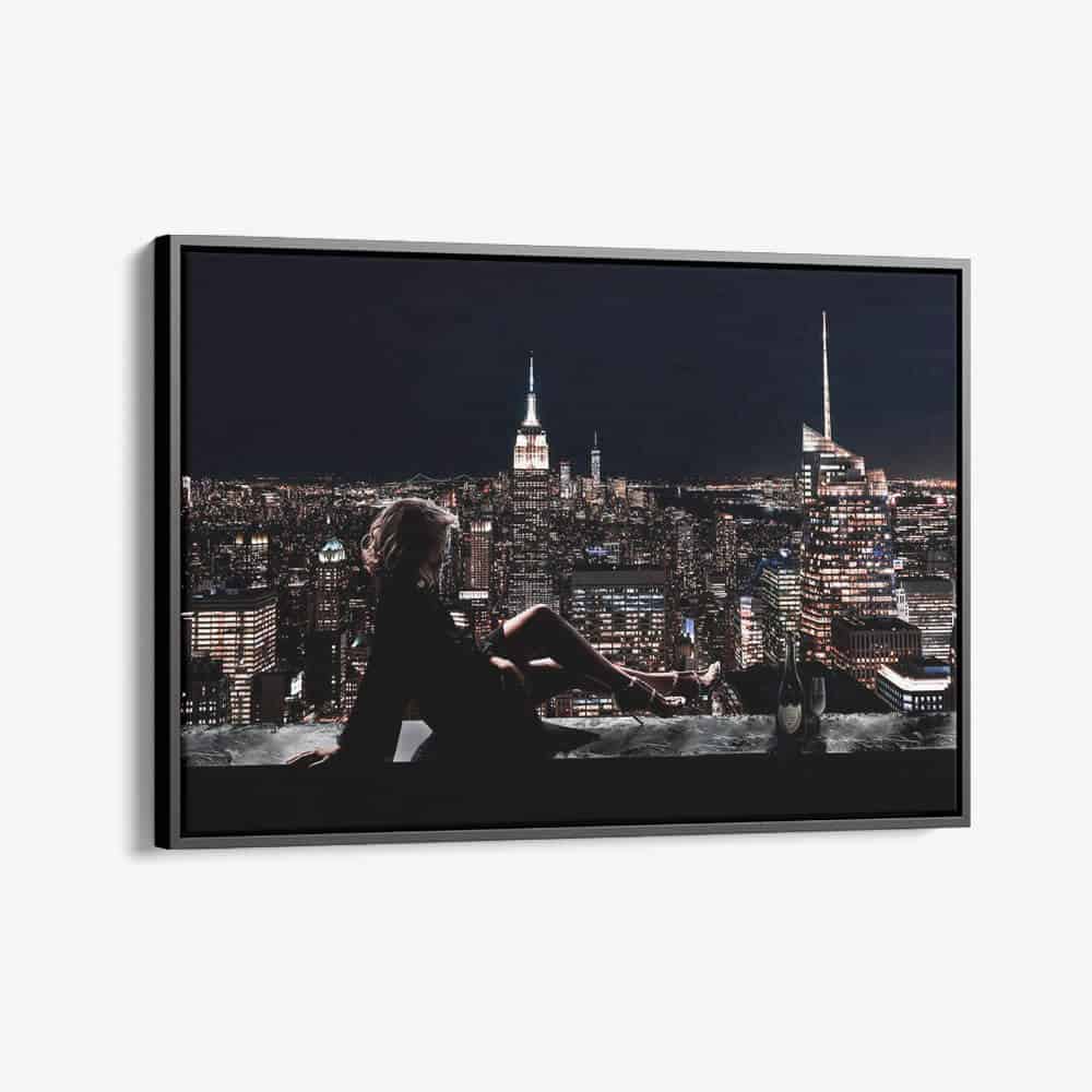 Manhattan Lady Glas & Canvas