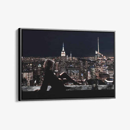Manhattan Lady Glas & Canvas