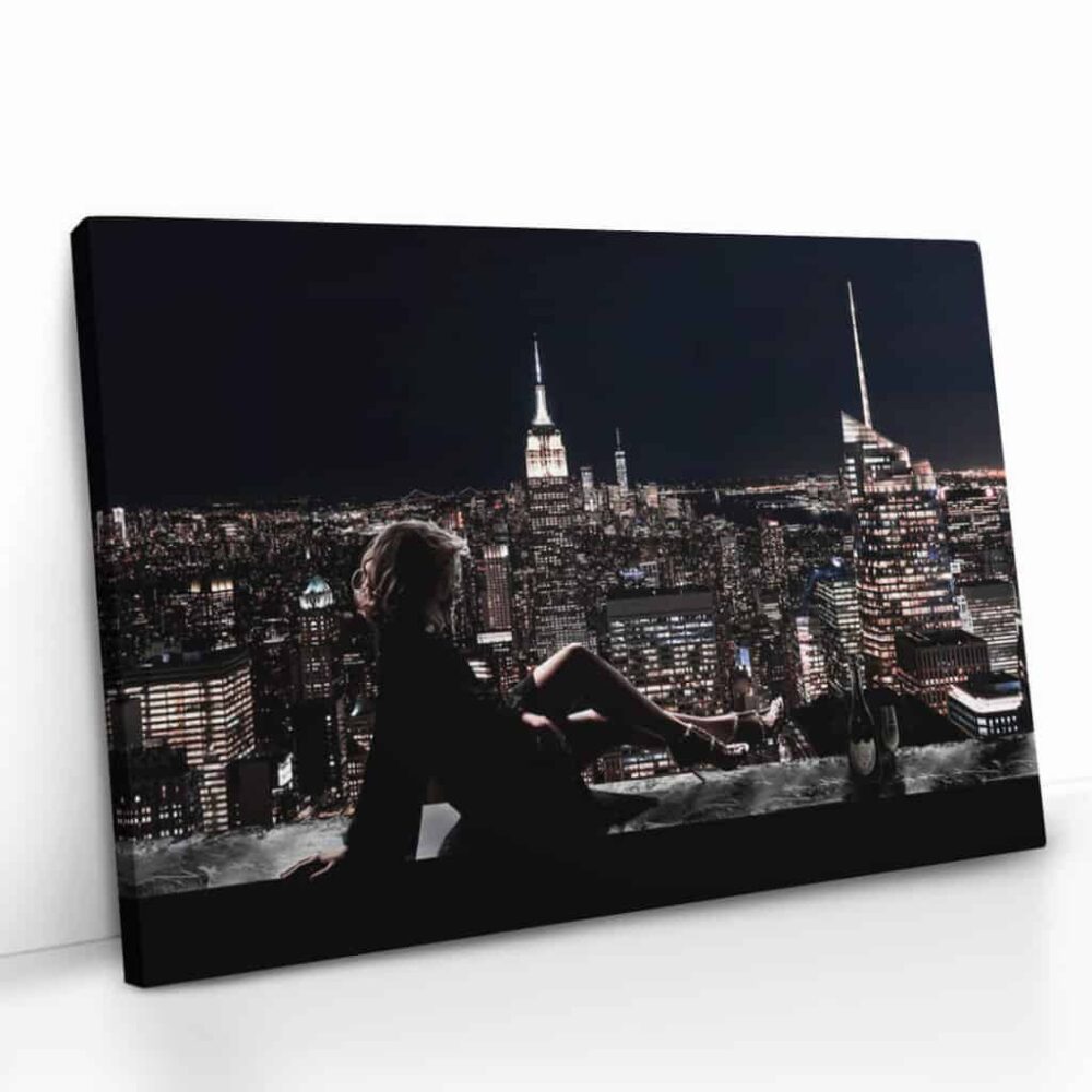 Manhattan Lady Glas & Canvas