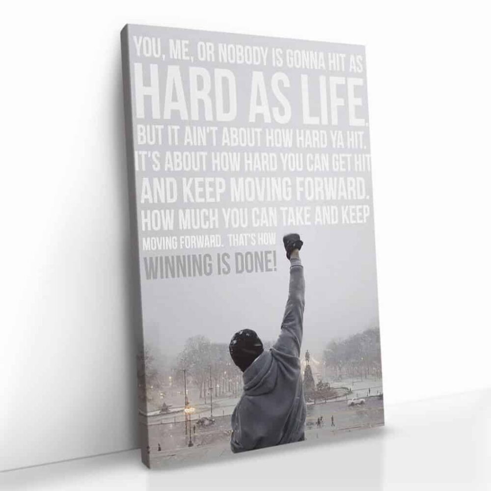 Rocky Balboa Glas & Canvas