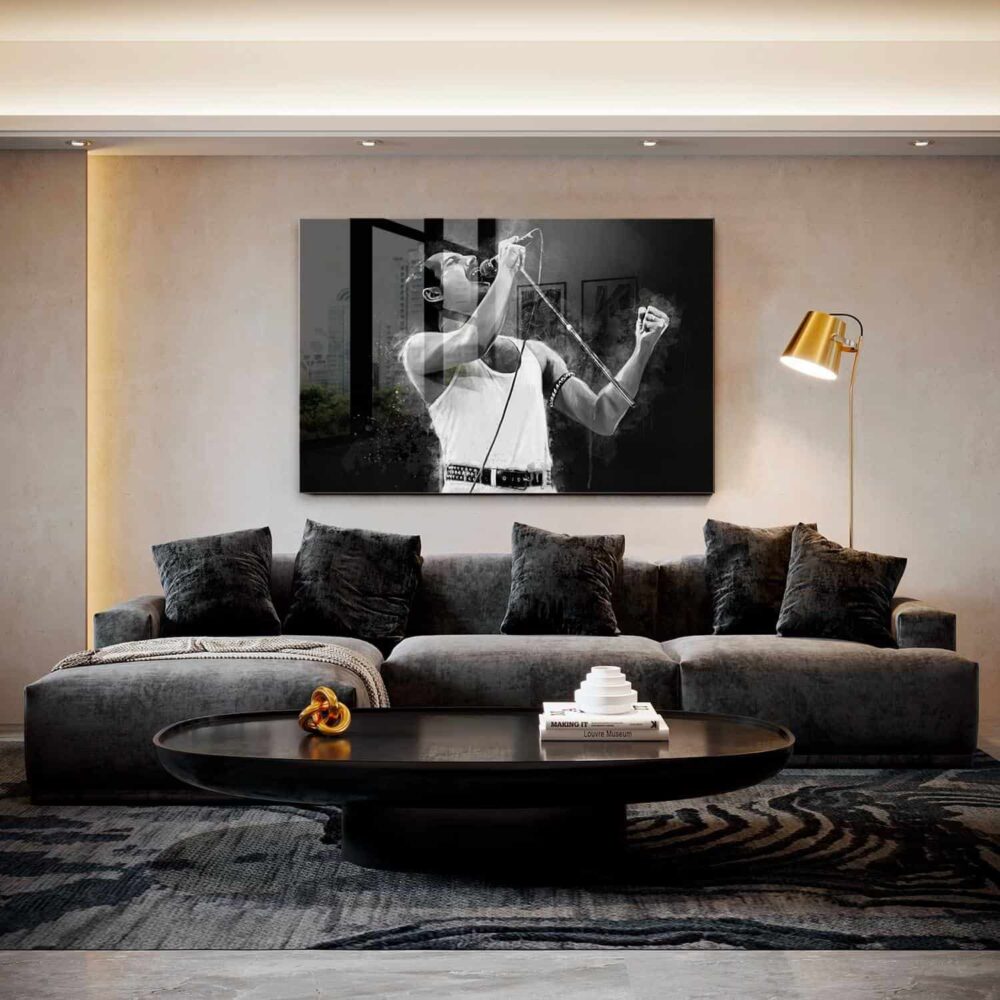 “Freddie Mercury” Glas & Canvas