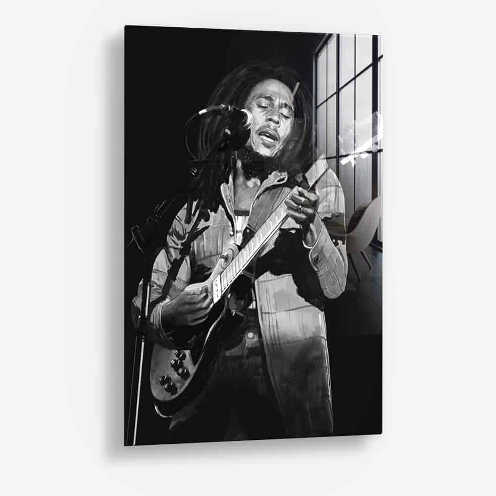 Bob Marley Glas & Canvas