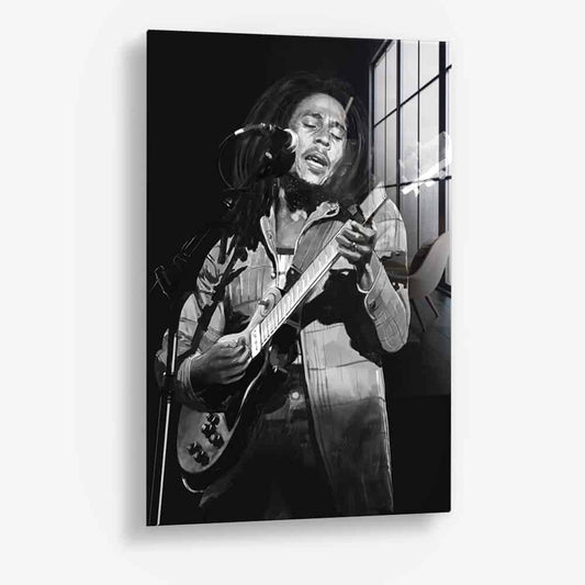 Bob Marley Glas & Canvas