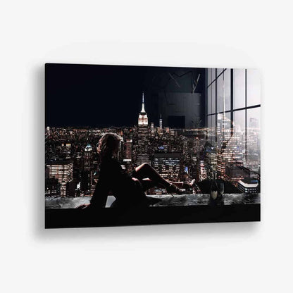 Manhattan Lady Glas & Canvas