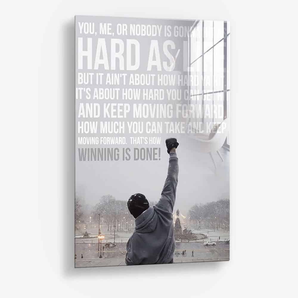 Rocky Balboa Glas & Canvas