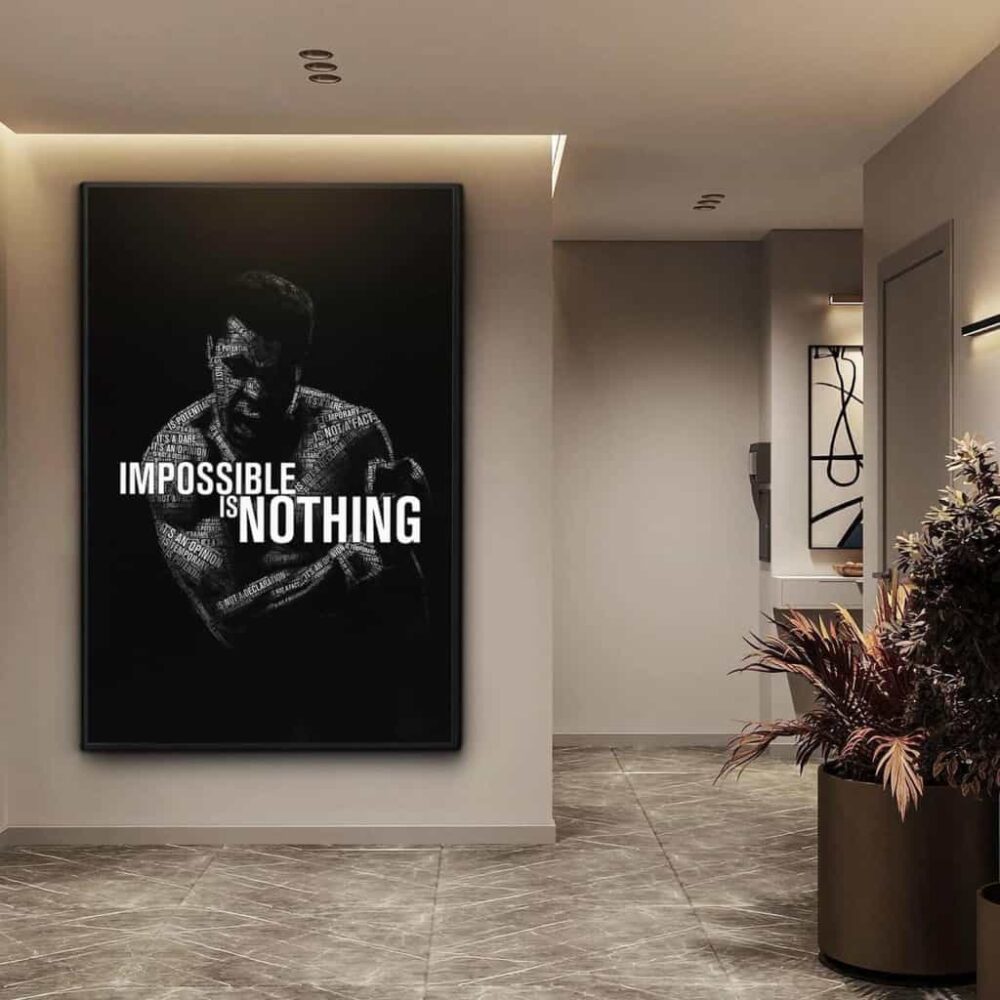 Impossible is Nothing - Glas & Canvas