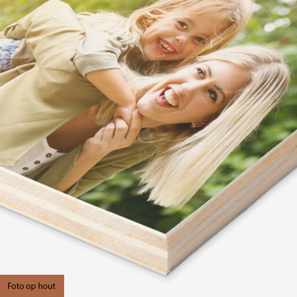 Eigen foto op hout