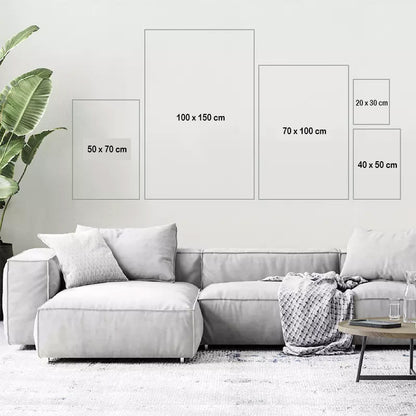 Eigen foto op textielframe