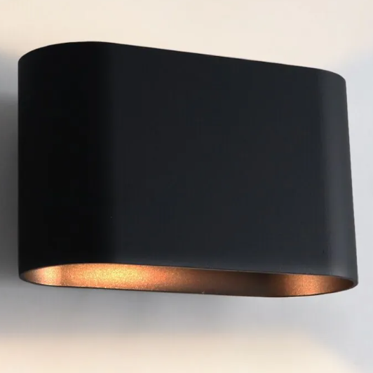 Moderne Rodigo wandlamp, zwart