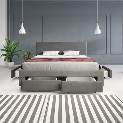 Suente Tweepersoonsbed met 4 lades