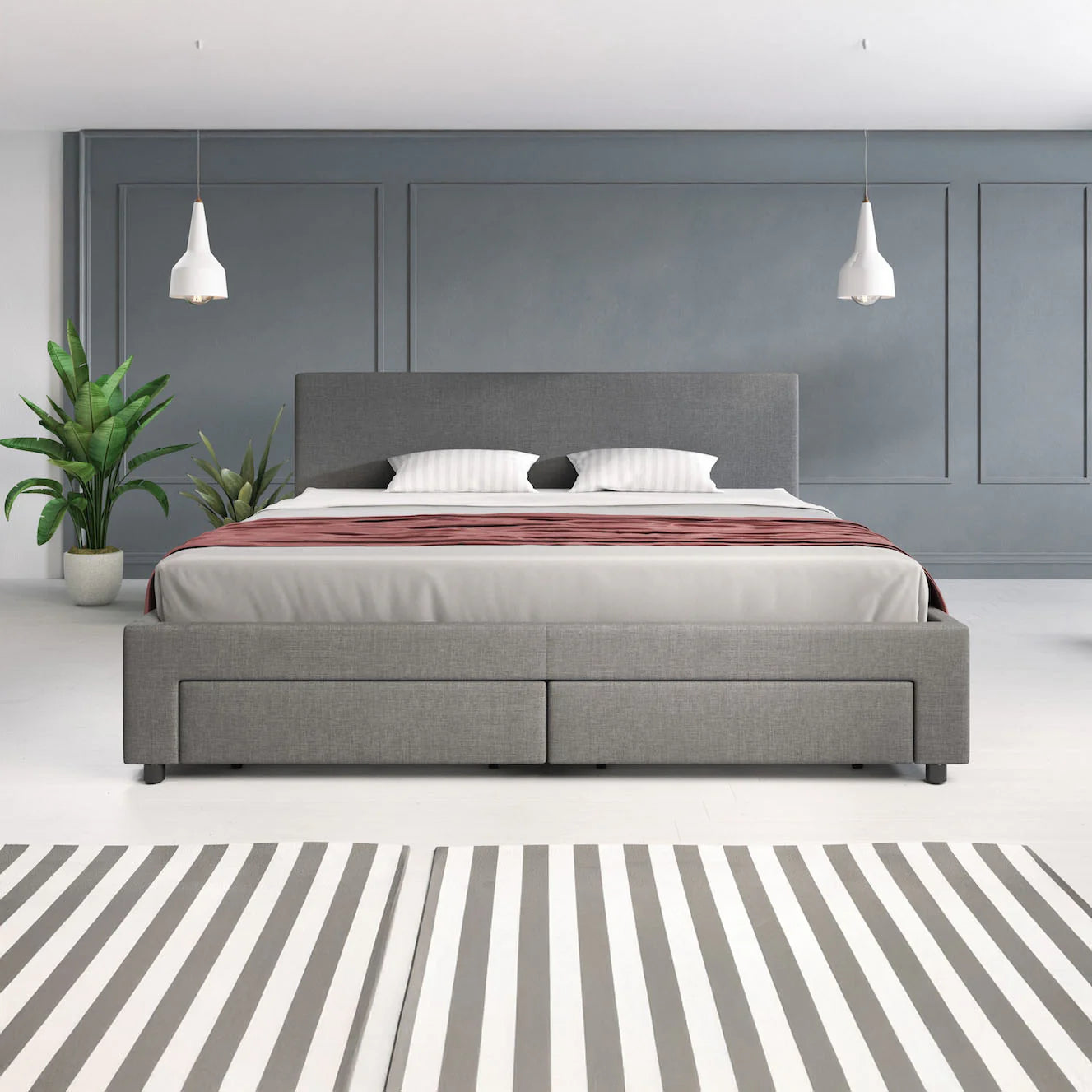 Suente Tweepersoonsbed met 4 lades