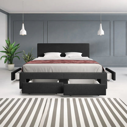 Suente Tweepersoonsbed met 4 lades