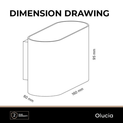 Moderne Rodigo wandlamp, zwart