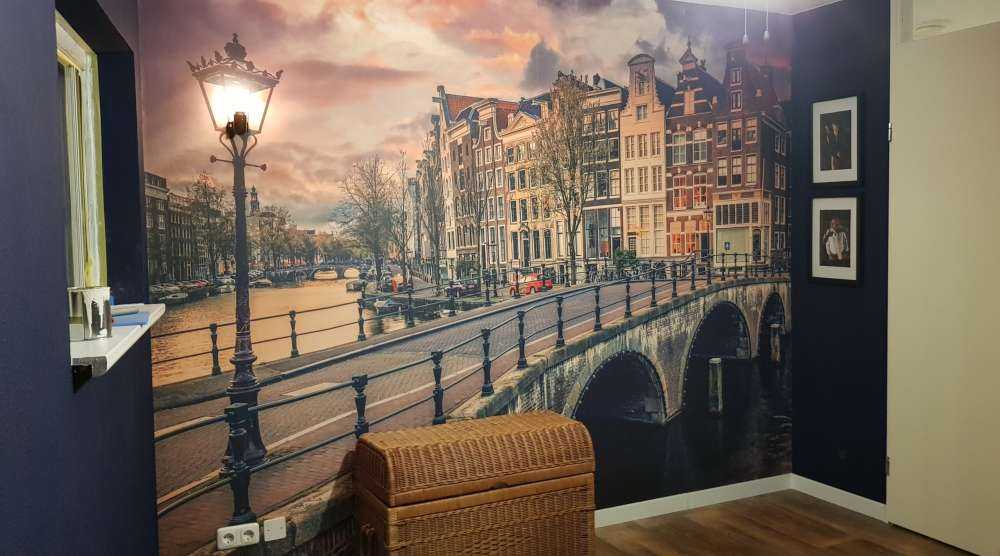 Fotobehang - Amsterdam canal