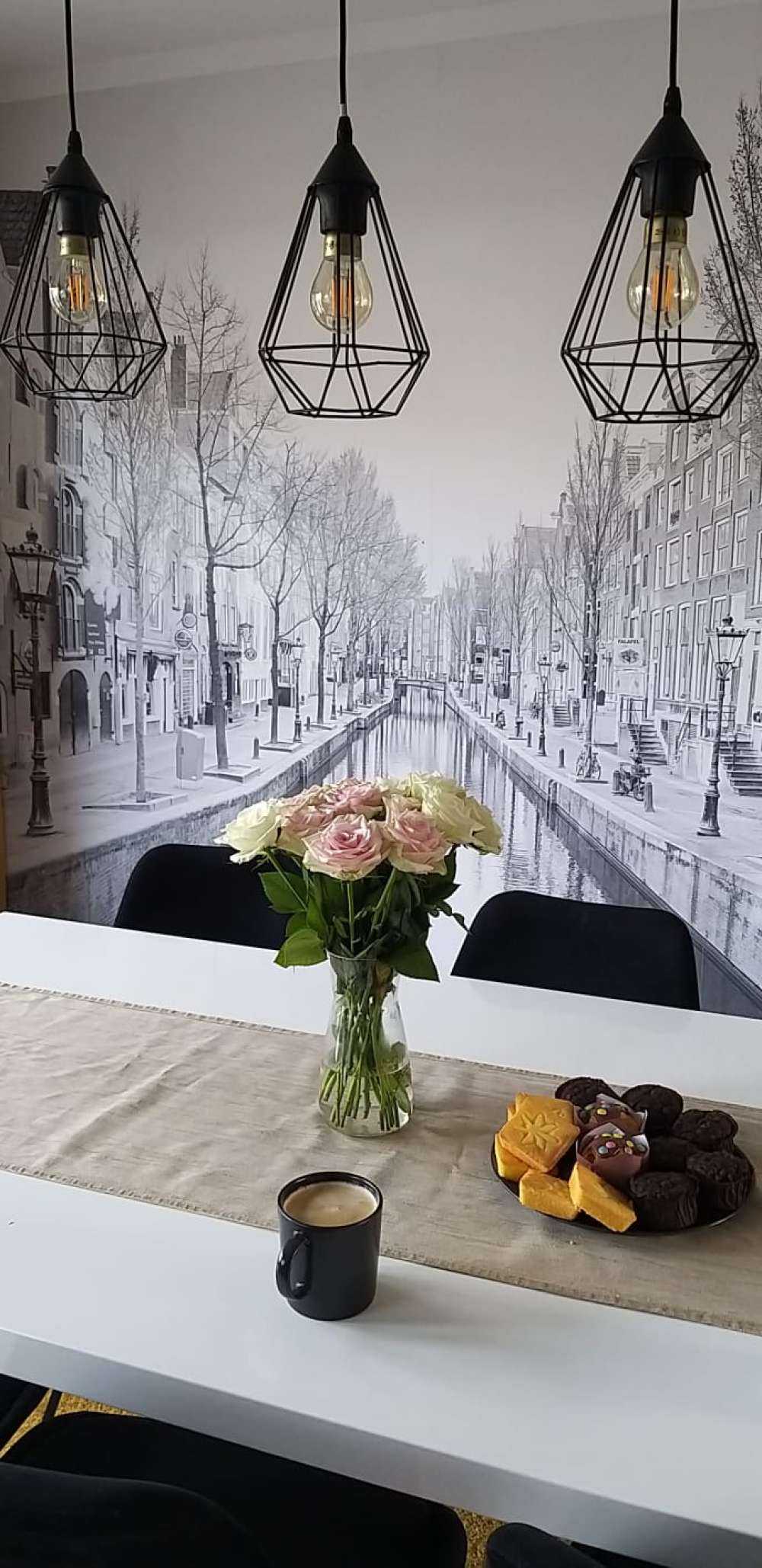 Fotobehang - Amsterdam in zwart wit