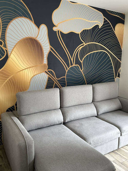 Fotobehang - Luxe gouden Art Deco