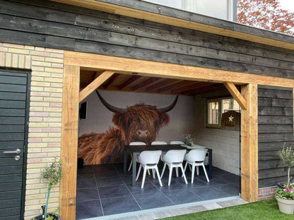 Fotobehang - Starende Schotse hooglander