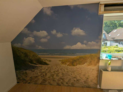 Fotobehang - Strandopgang via de duinen