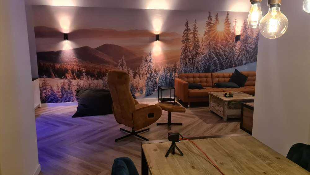 Fotobehang - Winterochtend in de bergen