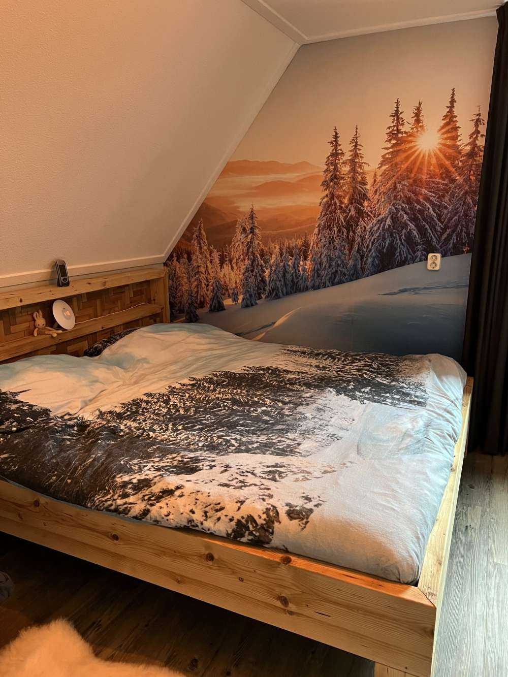 Fotobehang - Winterochtend in de bergen