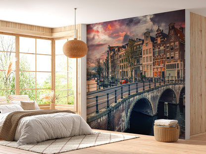 Fotobehang - Amsterdam canal