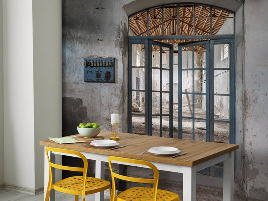 Fotobehang - Blauwe deuren