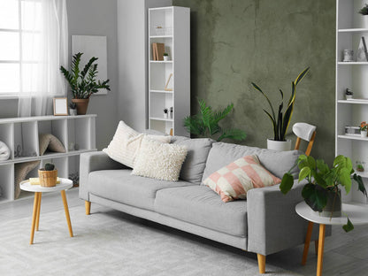 Fotobehang - Groen beton met vegen barsten