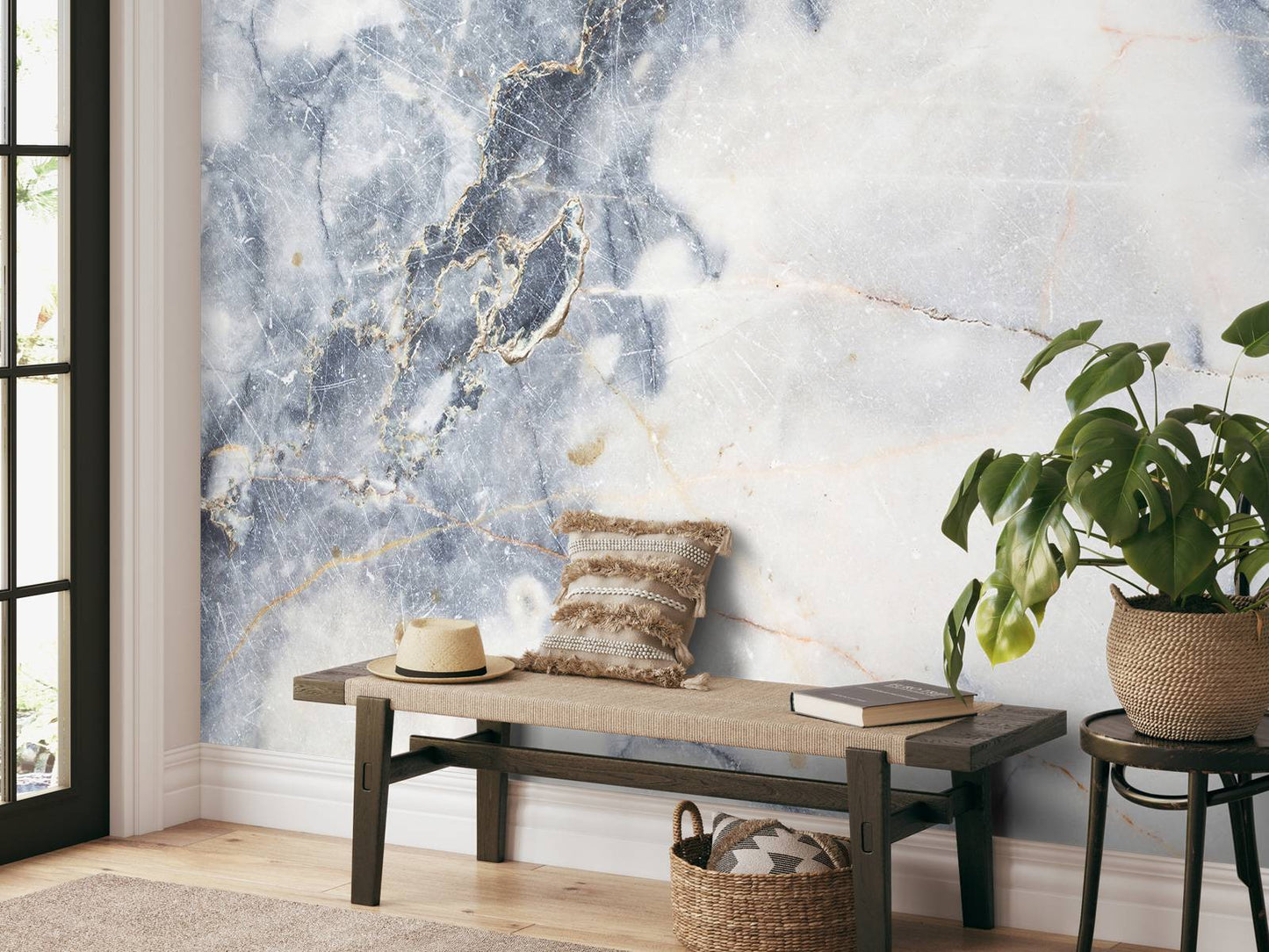 Fotobehang - Licht gekleurd marmer