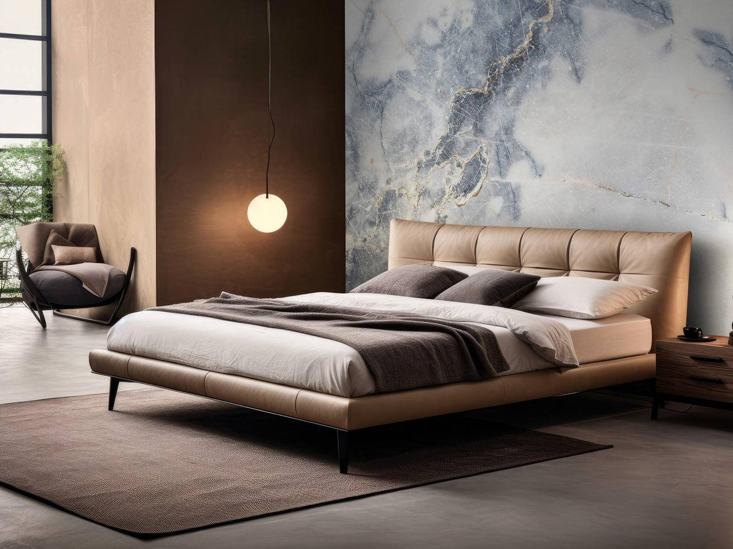 Fotobehang - Licht gekleurd marmer