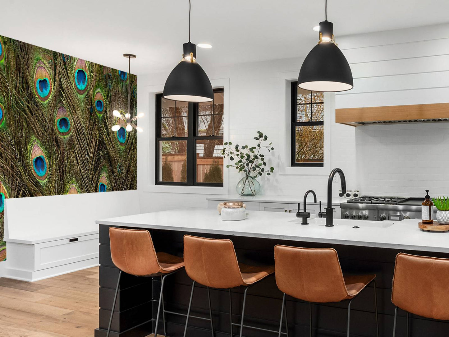 Fotobehang - Pauwenveren