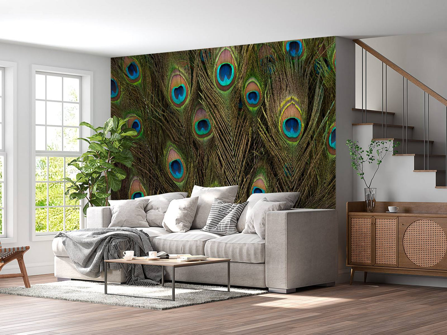 Fotobehang - Pauwenveren