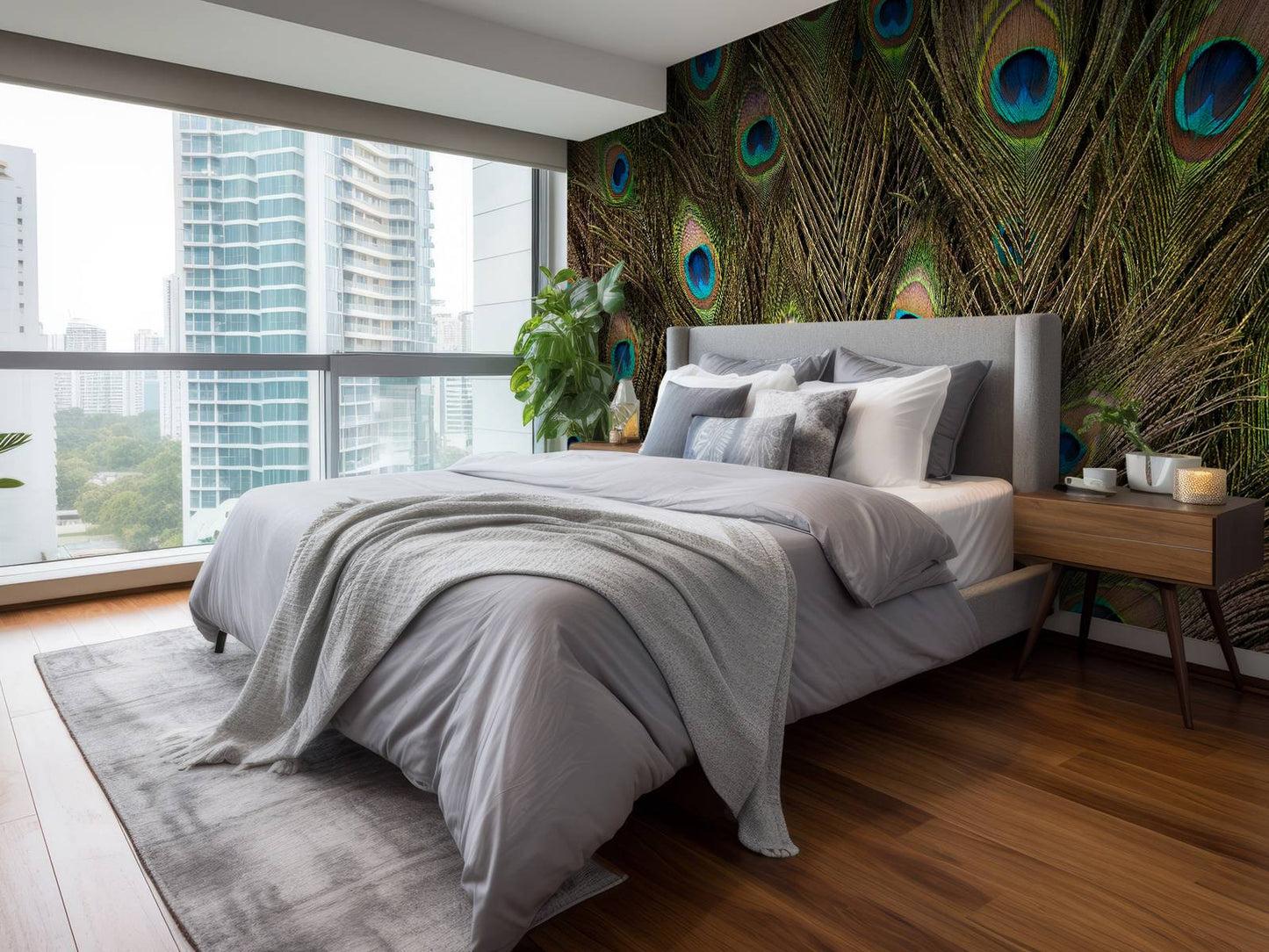 Fotobehang - Pauwenveren