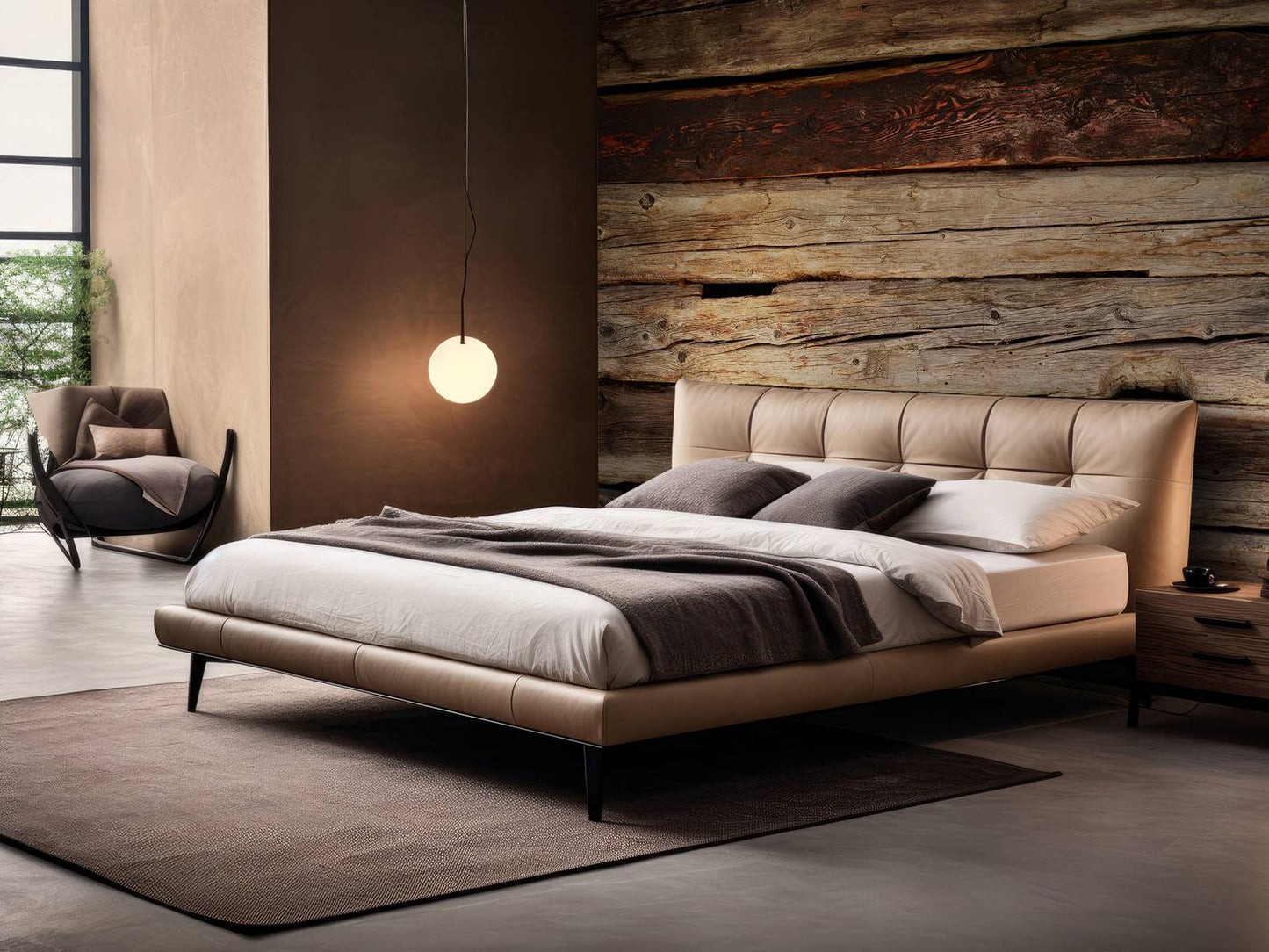 Fotobehang - Verweerd rood hout