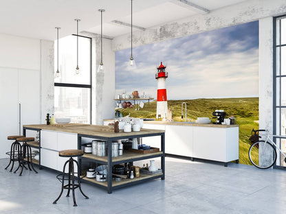 Fotobehang - Vuurtoren in de duinen