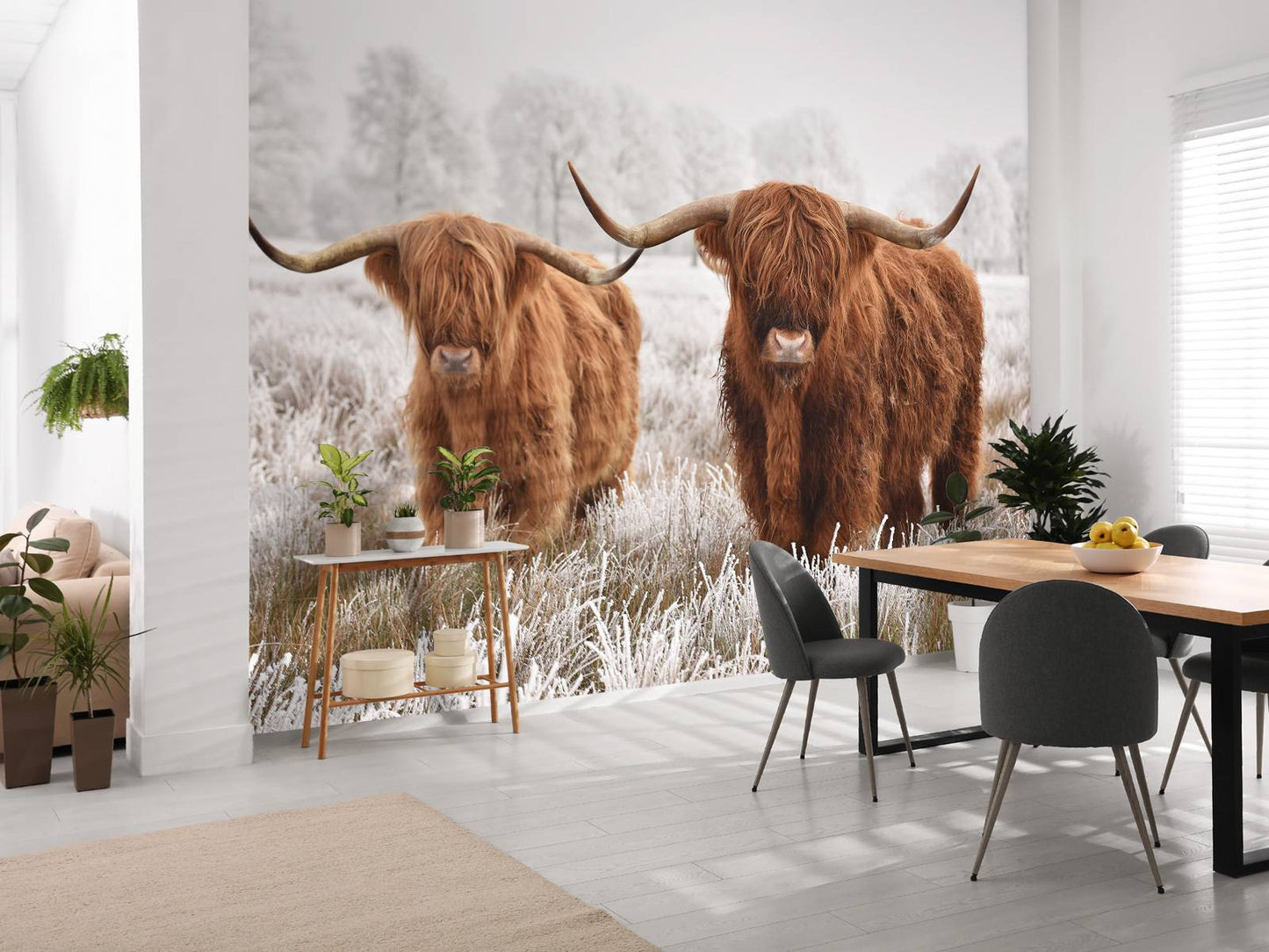 Fotobehang - Winterse Hooglander