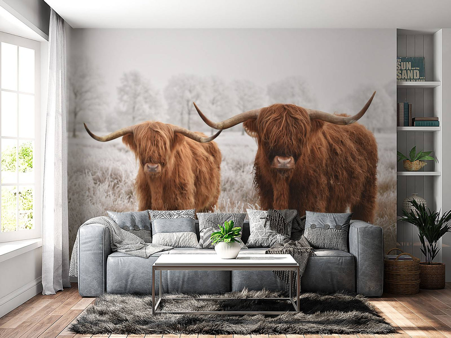 Fotobehang - Winterse Hooglander