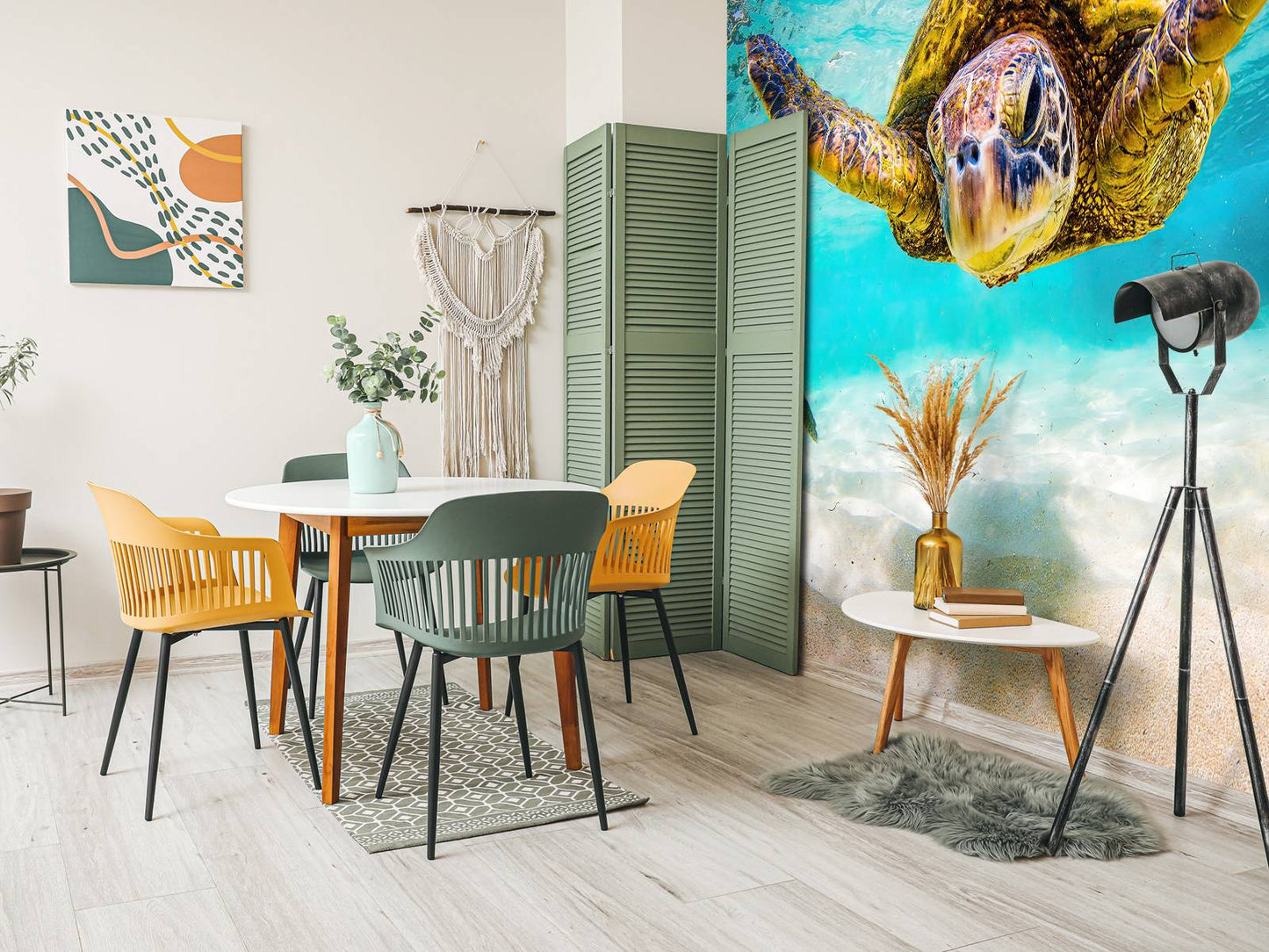 Fotobehang - Zeeschildpad in de oceaan