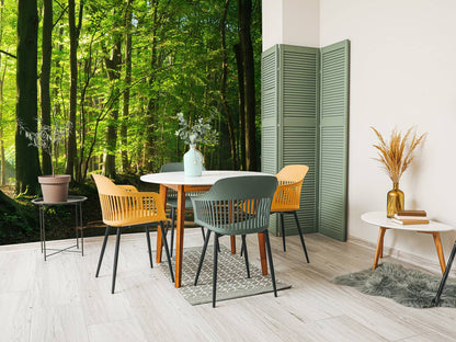 Fotobehang - Zonnige weg door een bos