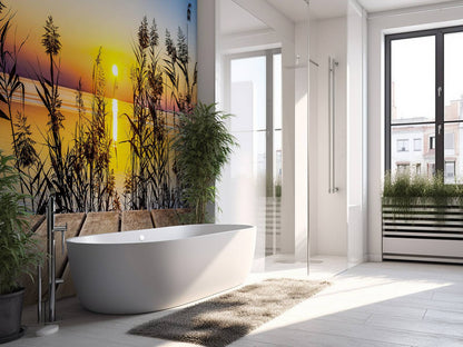 Fotobehang - Zonsondergang op het meer