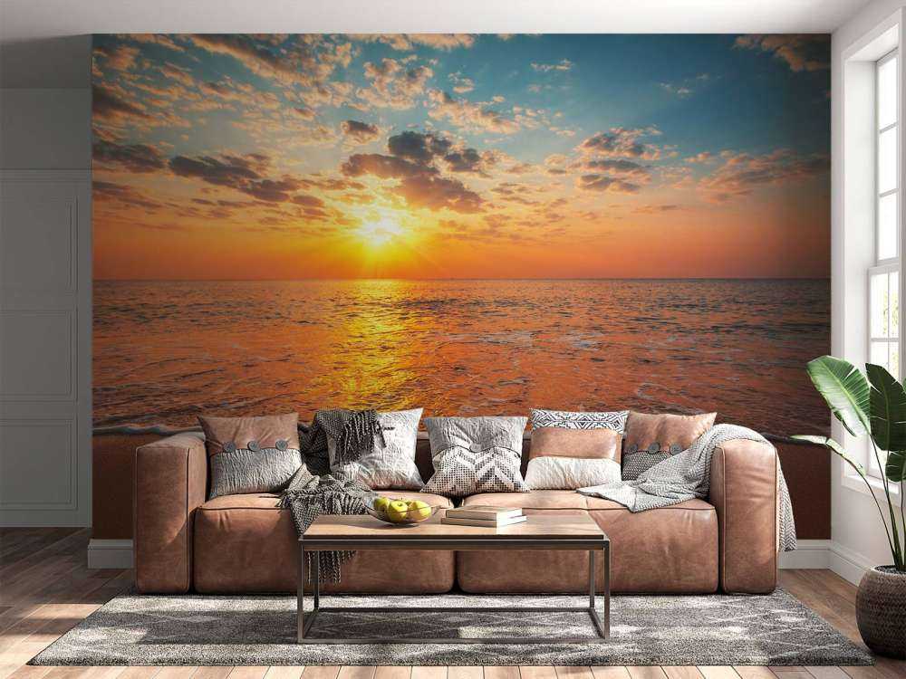 Fotobehang - Zonsopgang over de zee