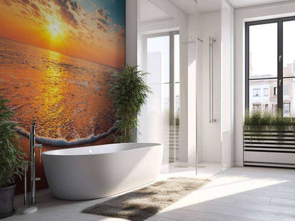 Fotobehang - Zonsopgang over de zee