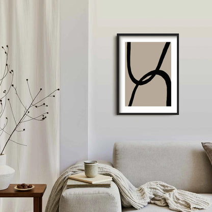 Loops Black Art Print