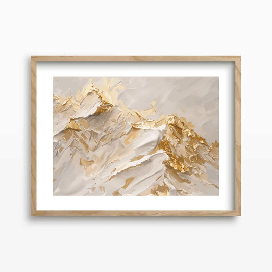 Abstracte Bergen Zonsopgang Kunst Print