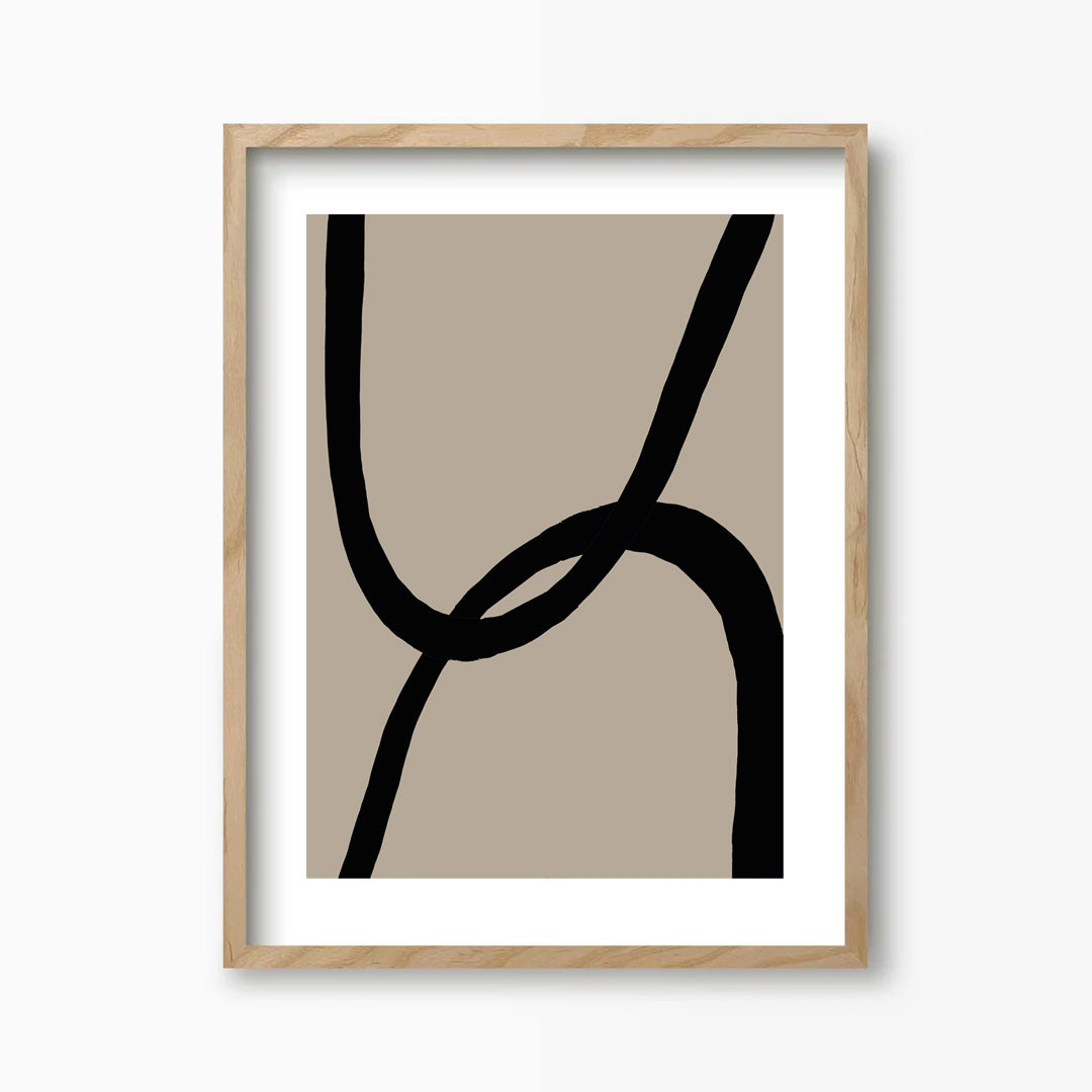 Loops Black Art Print