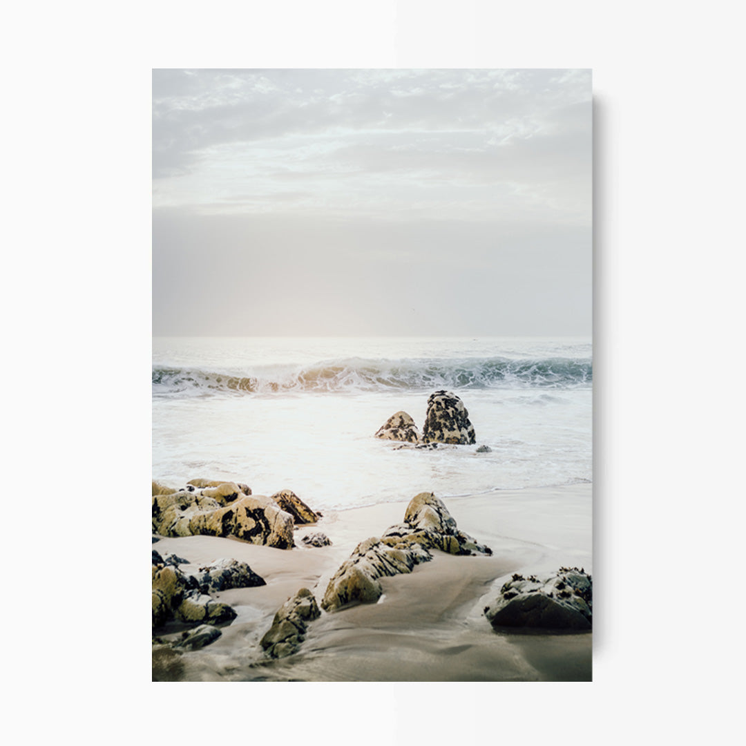 Beach Rocks Vertical Art Print