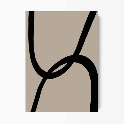 Loops Black Art Print