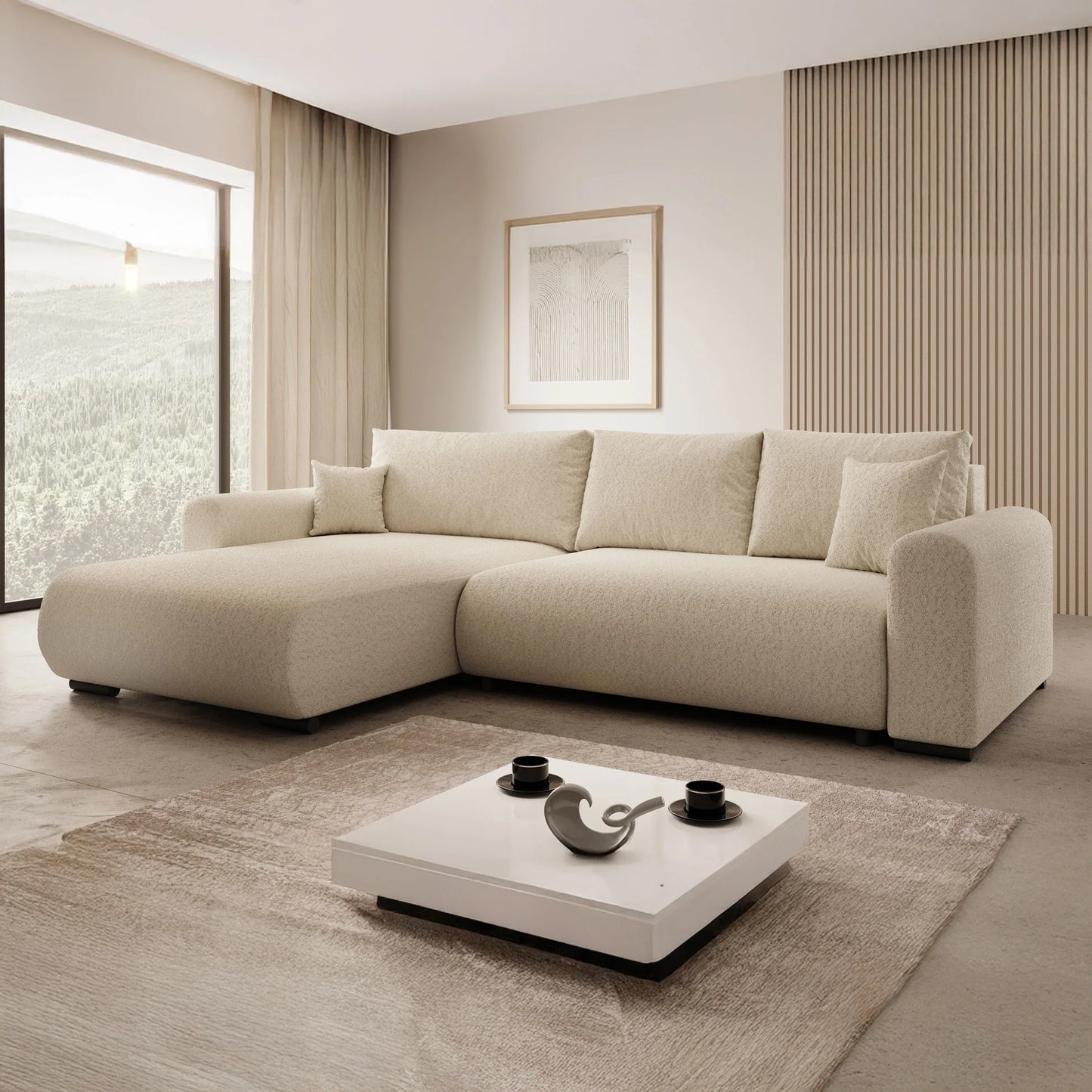 Mindin Hoekbank 3-zits met chaise longue