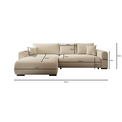 Mindin Hoekbank 3-zits met chaise longue