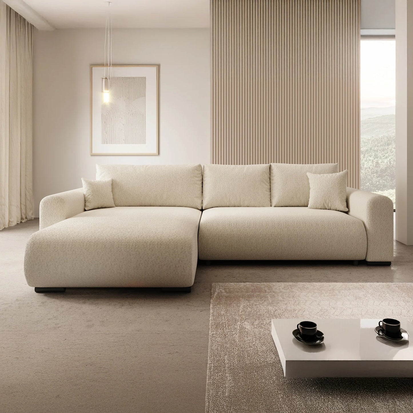 Mindin Hoekbank 3-zits met chaise longue